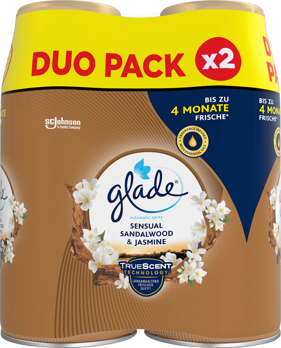 glade Duftspray TrueScent Nachfüller Sensual Sansalwood & Jasmine Duo-Pack (2x269ml), 538 ml