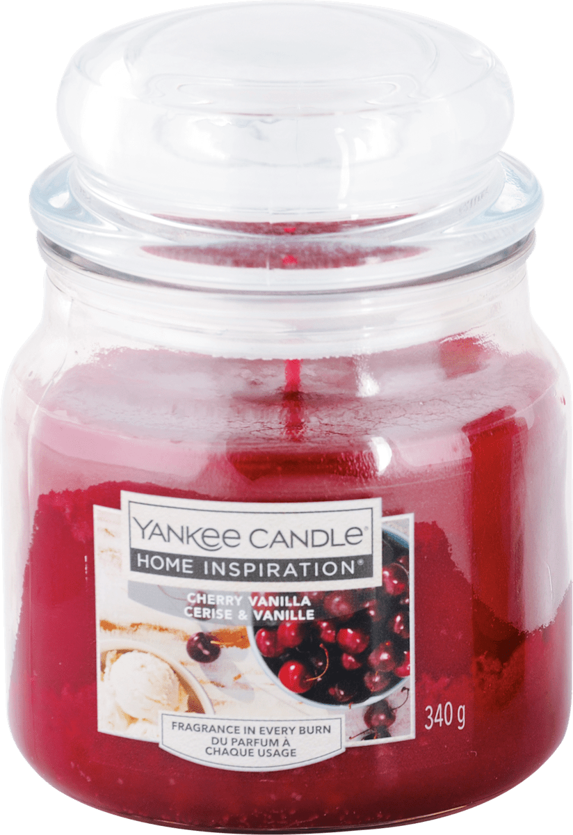 YANKEE CANDLE Vonná sviečka Home Inspiration Cherry Vanilla, 340 g