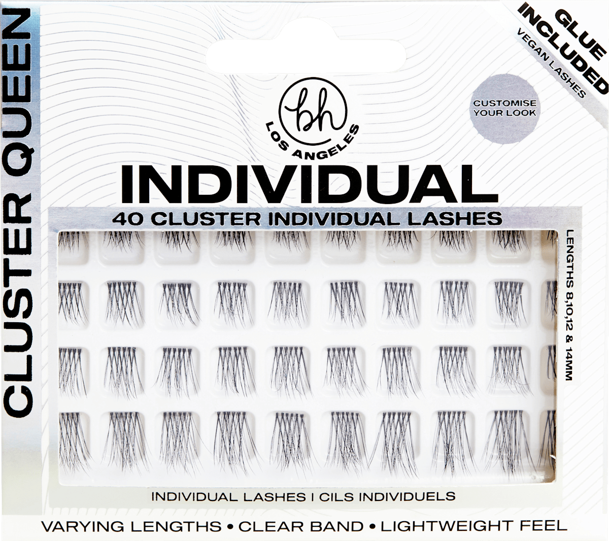 Knstliche Wimpern Individual Cluster Queen (1 Paar), 1 g