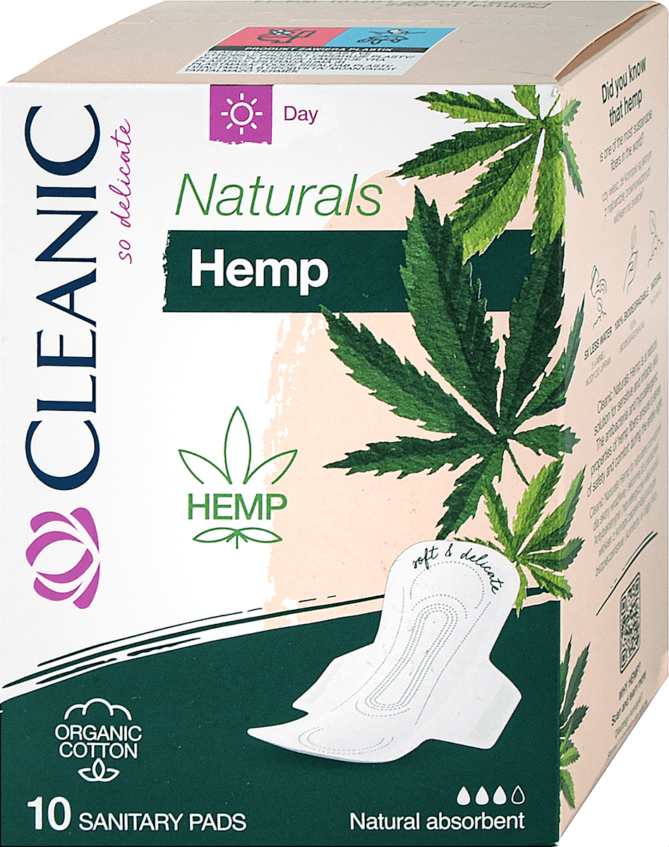 Cleanic Дамски превръзки Naturals Hemp, 10 бр. | dm България