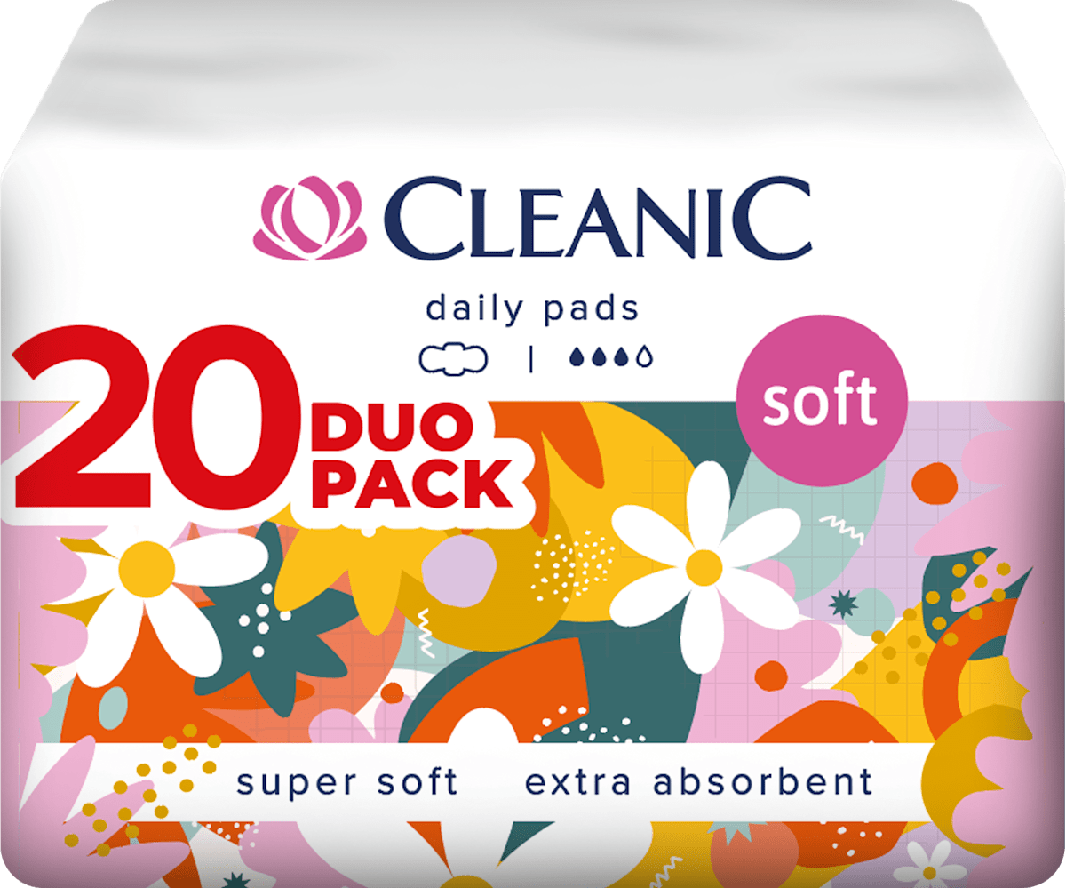 Cleanic Podpaski Soft Day duo pack, 20 szt. kupuj w zawsze korzystnych ...