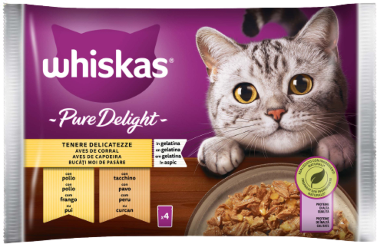 whiskas Cibo umido per gatti Pure Delight tenere delicatezze, 340 g ...
