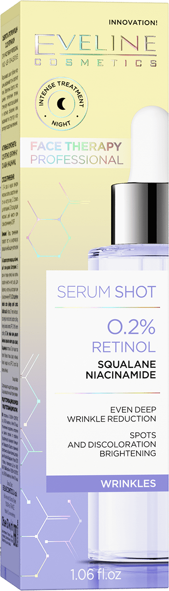 EVELINE COSMETICS noční pleťové sérum Shot 0,2% Retinol, 30 ml | dm.cz