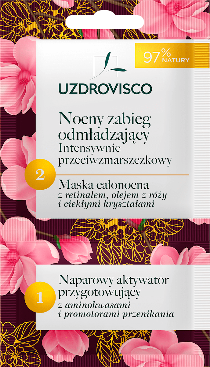 Feuchtigkeitsspendende Gesichtsmaske mit Sanddorn und Klee 50 ml - UZDROVISCO