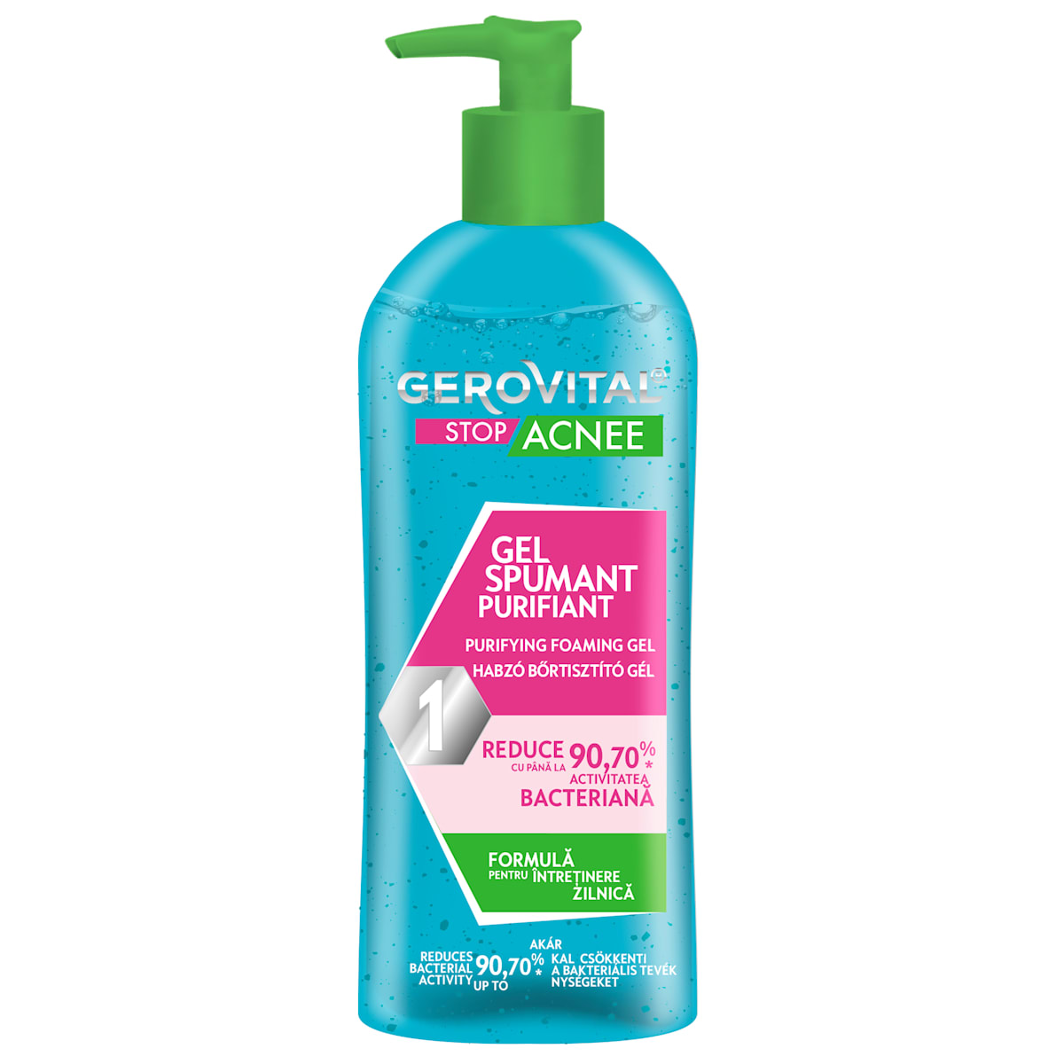 GEROVITAL Gel spumant purifiant stop acnee pentru față, 150 ml | dm.ro