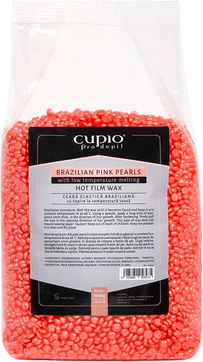 Cupio Ceară elastică perle pink braziliană, 1.000 g | dm.ro