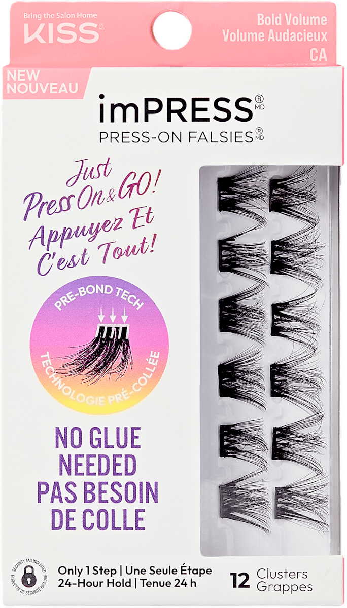 KISS Ciglia finte imPRESS - Bold VOLUME, 12 pz | dm Italia