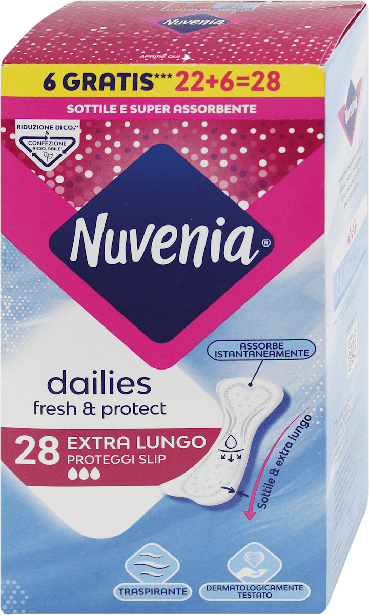 Nuvenia Proteggi slip dailies fresh protect extra lungo disteso