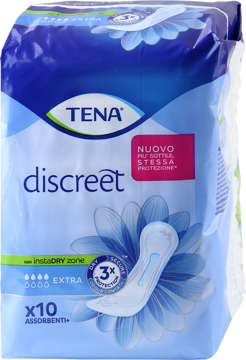 TENA Assorbenti+ discreet extra per incontinenza, 10 pz | dm Italia