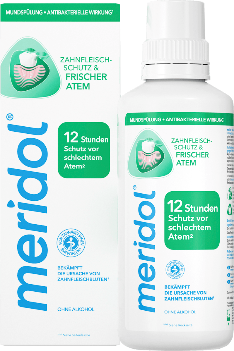 meridol Mundspülung Zahnfleischschutz & frischer Atem, 400 ml dauerhaft ...