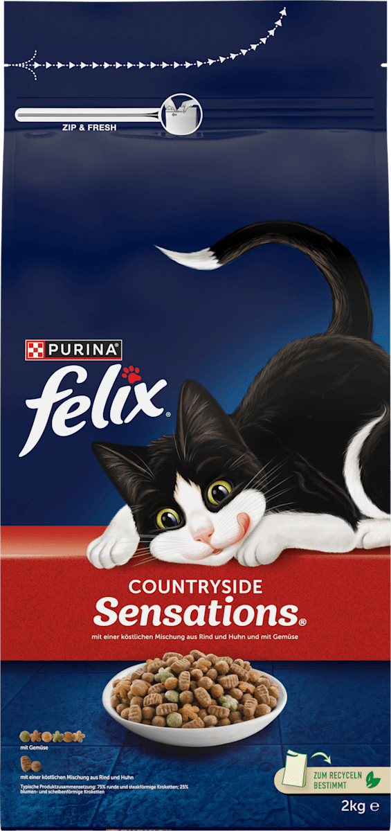 Trockenfutter Katze mit Rind, Huhn & Gemse, countryside sensations, 2 kg