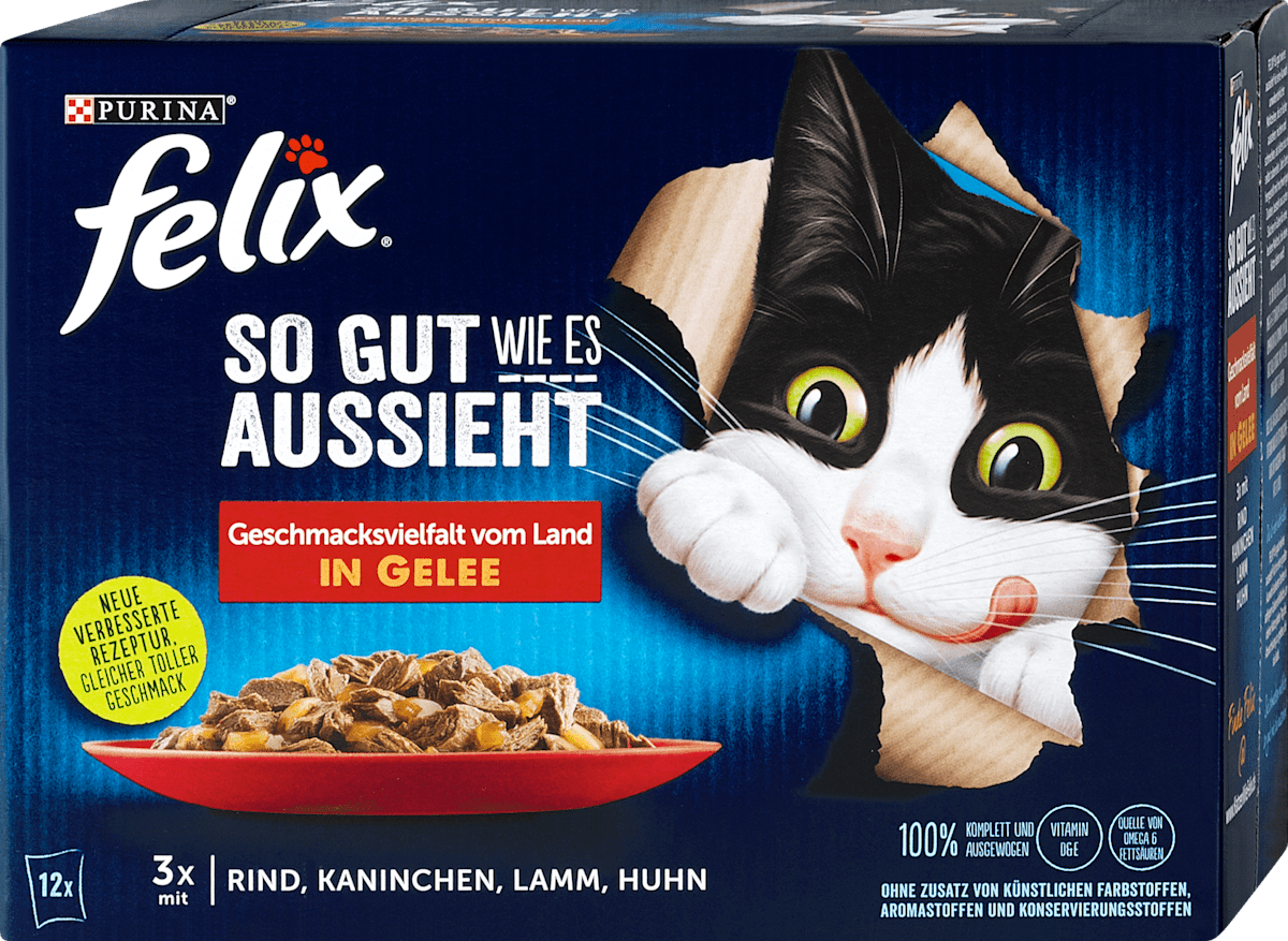 Felix Nassfutter Katze So gut wie es aussieht Geschmacksvielfalt vom ...