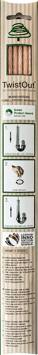 twistout abflussstab gegen verstopfungen