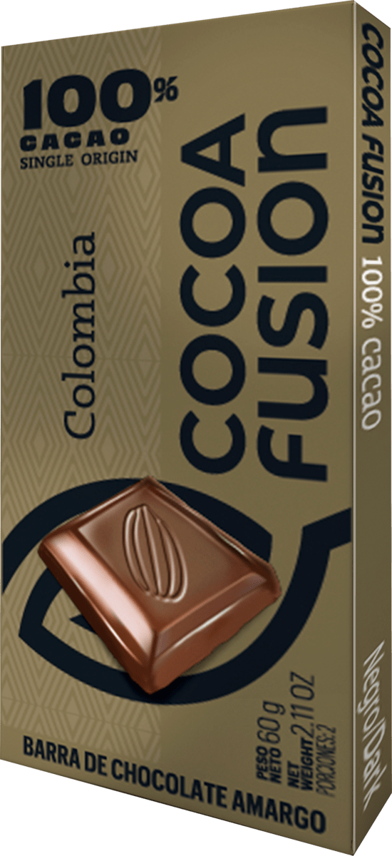 COCOA FUSION Ciocolată neagră 100% Colombia, 60 g | dm.ro