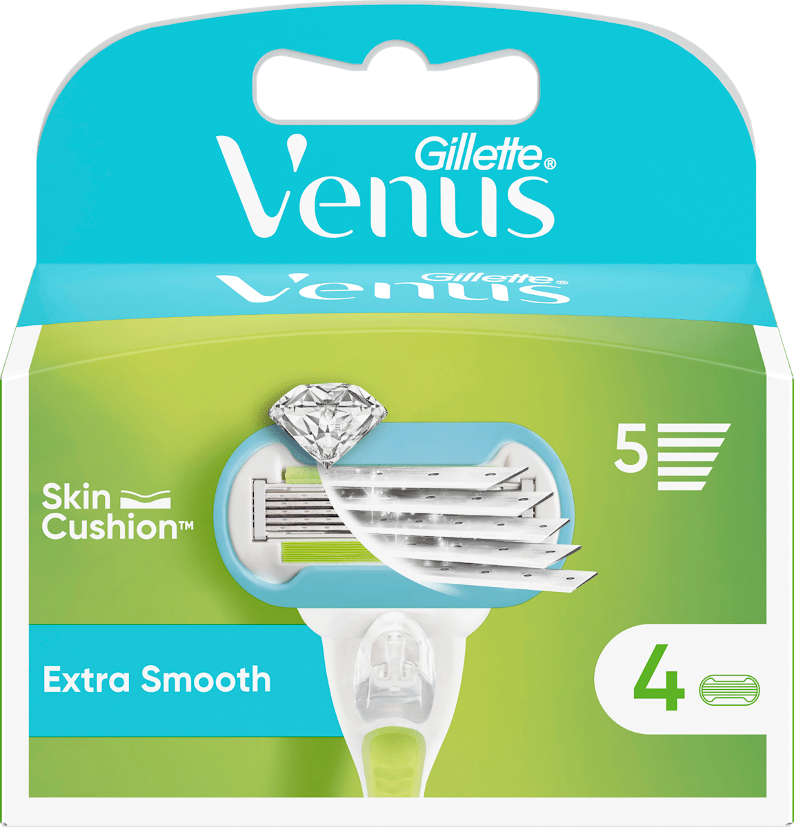 Gillette Venus Nadomestne britvice Extra Smooth, 4 kos | dm.si