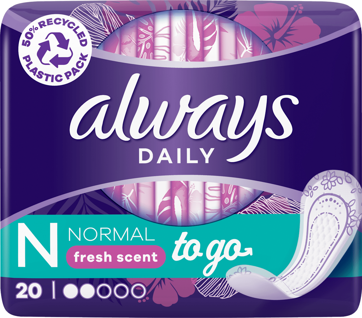 always slipové vložky Normal Fresh, 20 ks | dm.cz