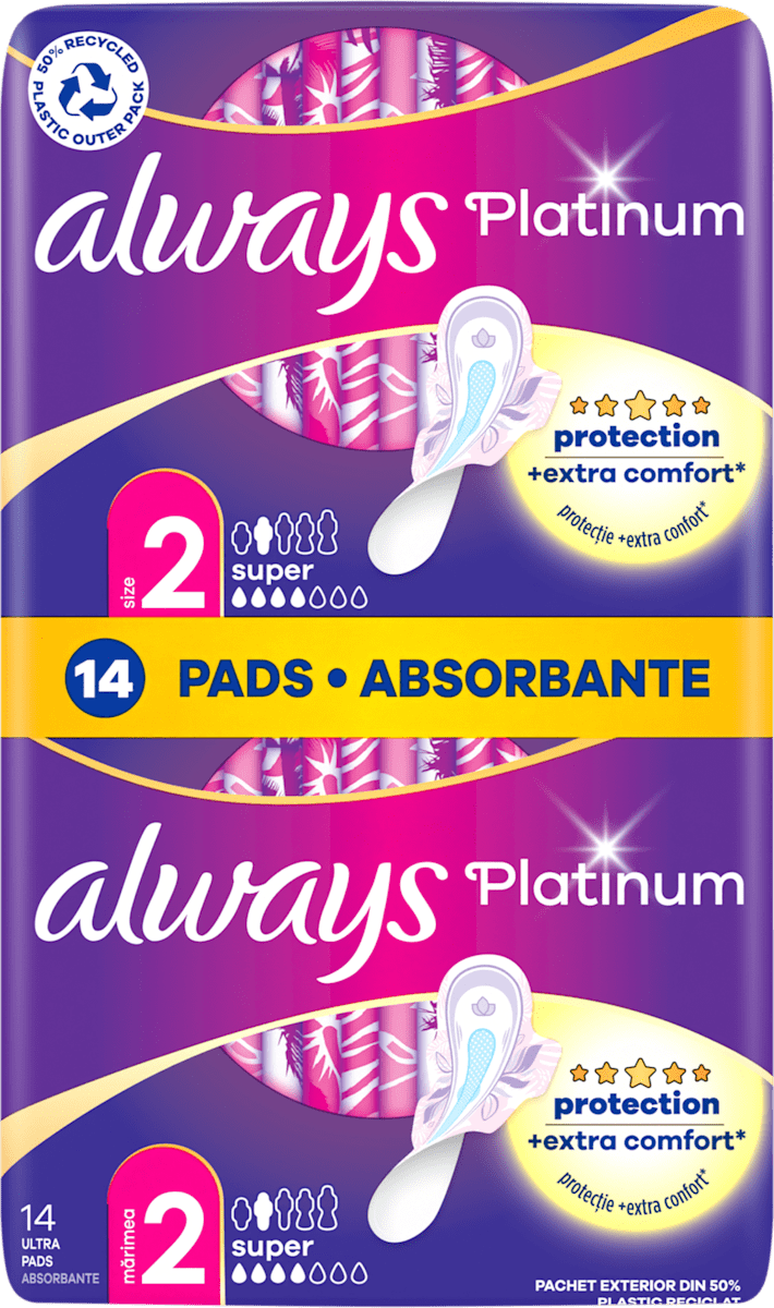 always vložky Platinum ultra super plus, 14 ks | dm.cz