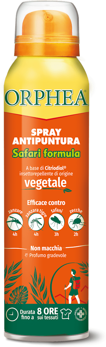 Spray Antizanzare Orphea Safari - Protezione 8 Ore, Citriodiol Vegetale, 100ml, Per Pelle E Vestiti - Foto 6