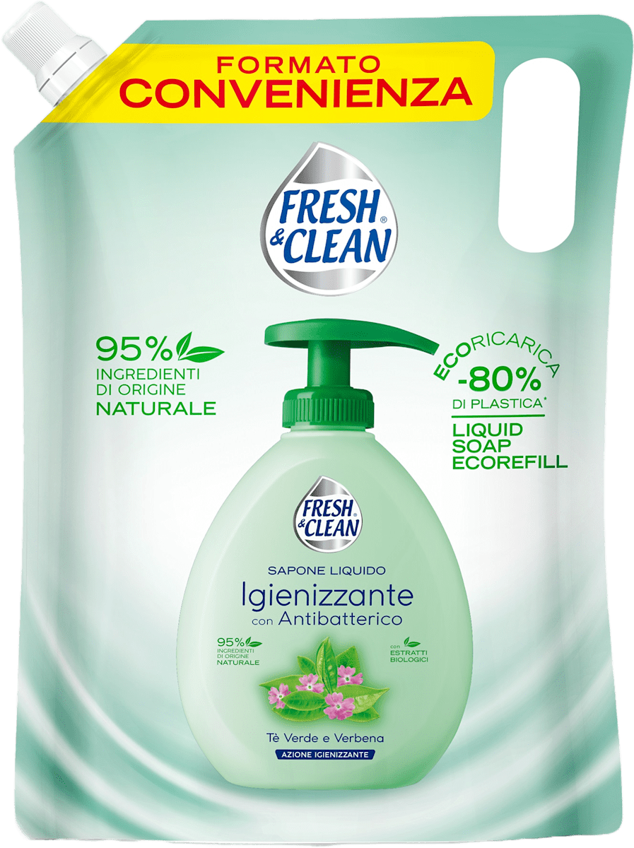 FRESH & CLEAN Ricarica sapone liquido igienizzante, 1 l | dm Italia
