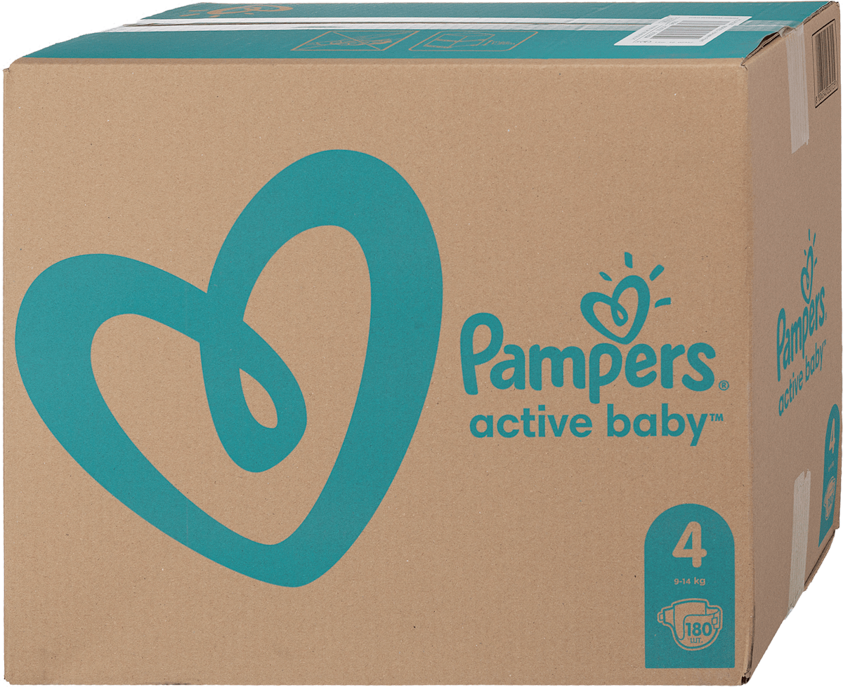 Pampers active baby active baby pelene vel 4 (9 - 14 kg), 174 kom. | dm ...