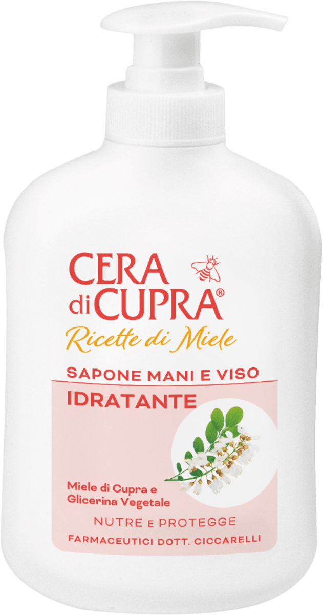 sapone liquido mani e viso GLENOVA SAPONE LIQUIDO MANI & VISO LATTE DI MANDORLA & VANIGLIA DISPENSER  500 ML | Magale.it