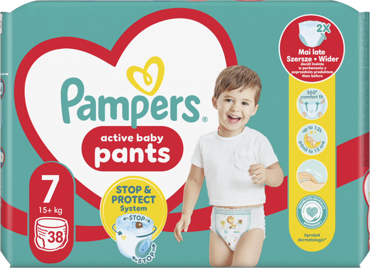 Подгузники-трусики Pampers Active Baby Pants 7, без ароматизаторов, 38 шт