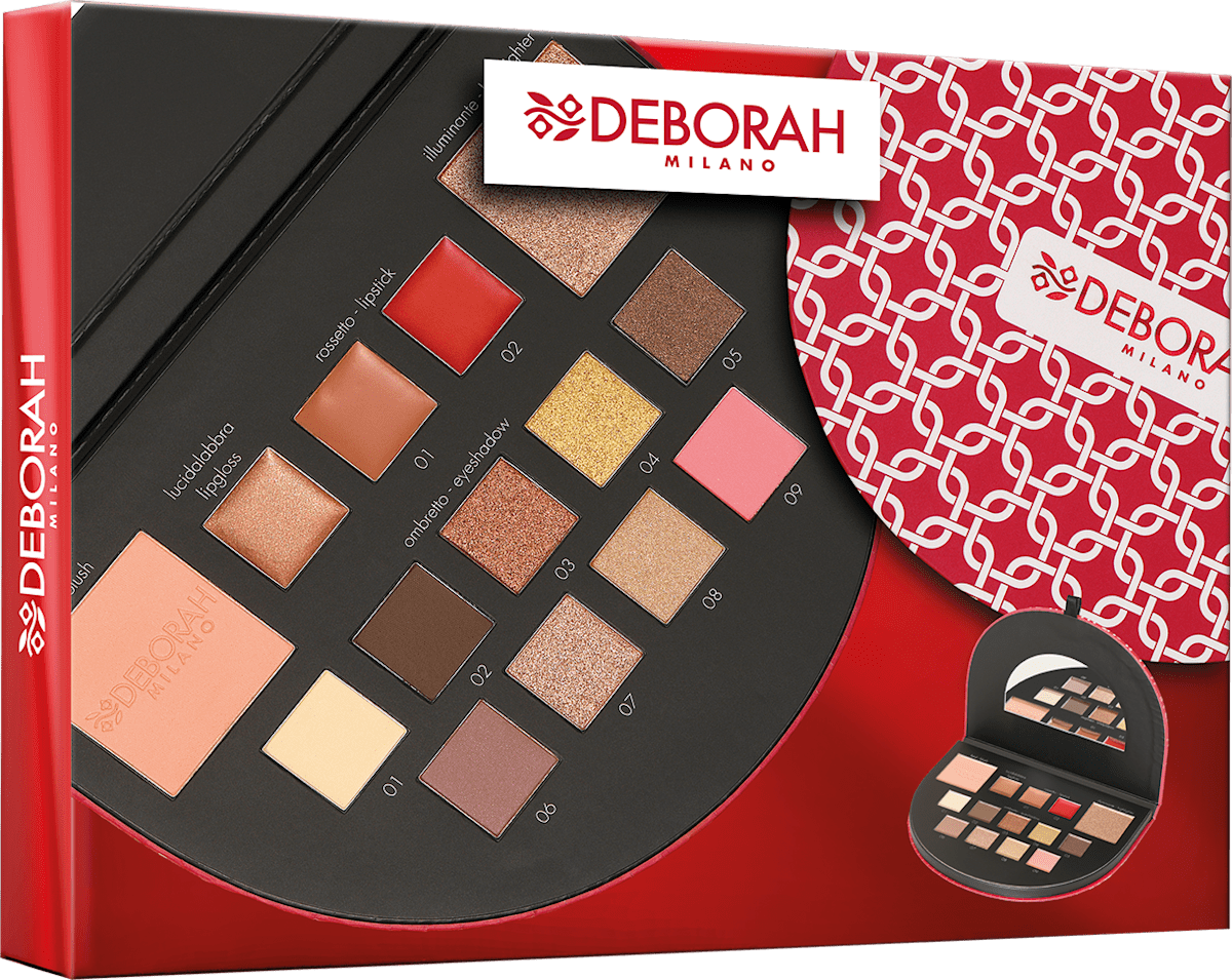 Deborah Milano Make-up-Set: 24h Augenstift Schwarz & Color Power Lidschatten Braun, Wasserfest & Langanhaltend