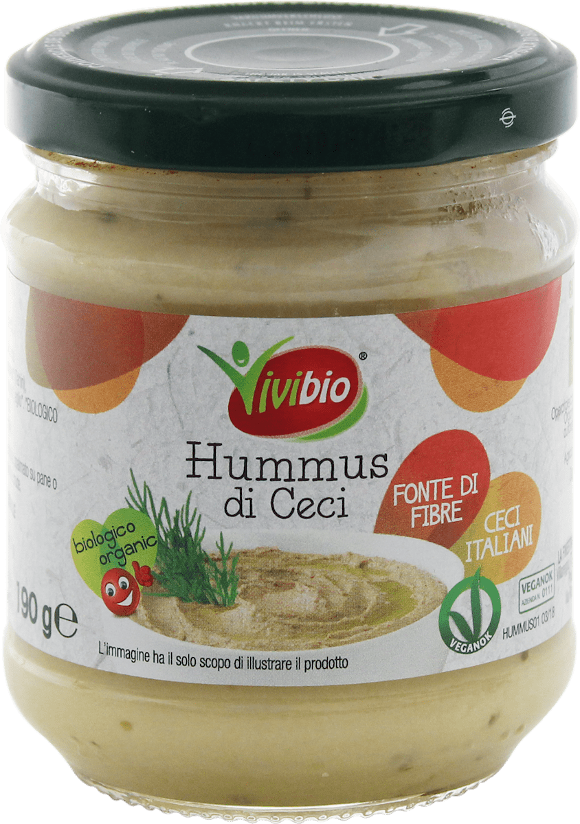 Vivibio Hummus di ceci bio, 190 g | dm Italia