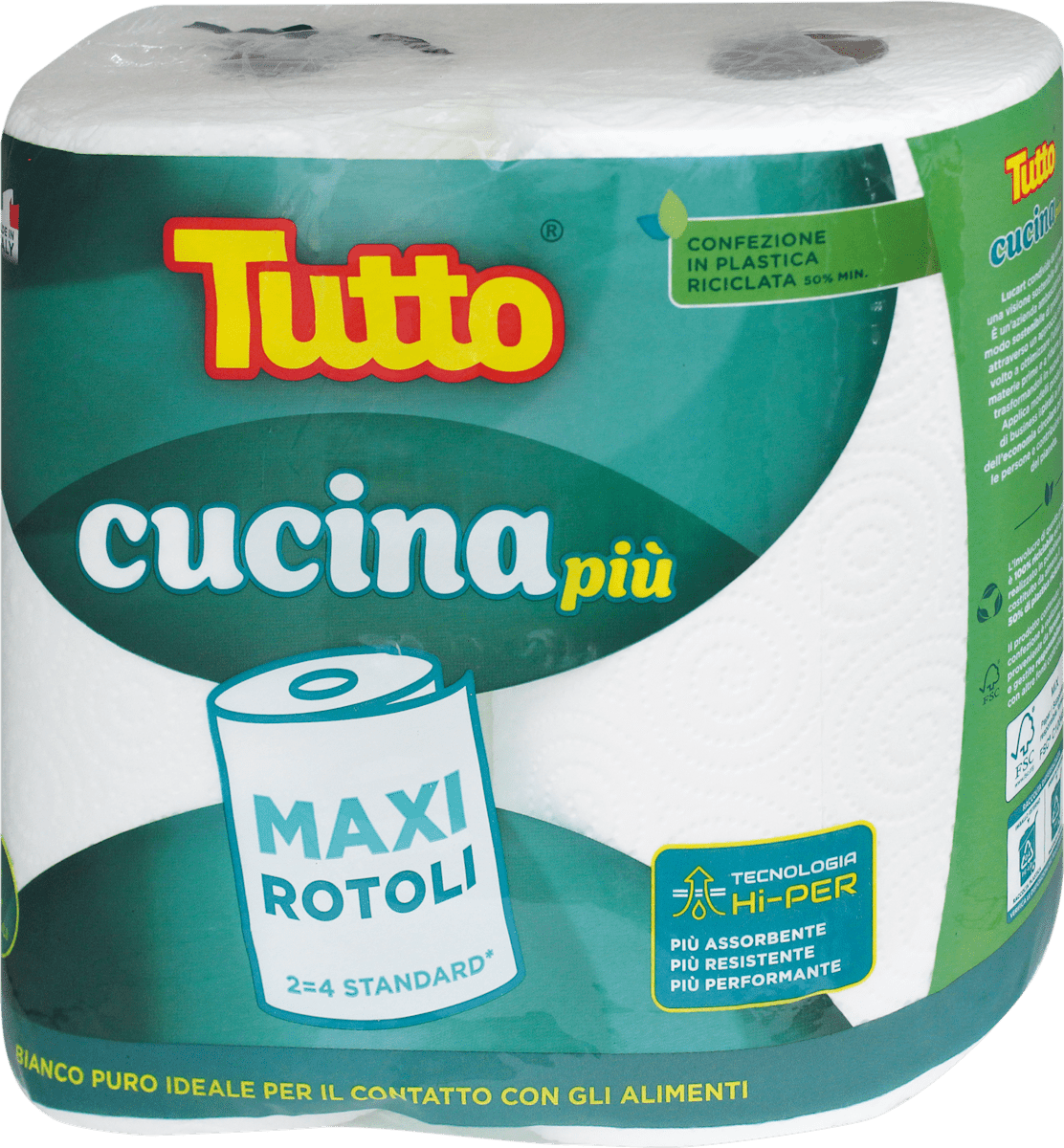 Asciugatutto TUTTO CUCINA PIÙ 24 Rotoli - Super Assorbente E Resistente, Made In Italy - Foto 4