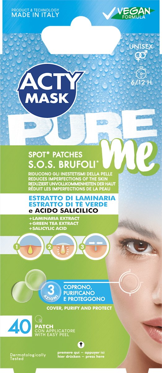 ACTY MASK Plasturi purificatori pentru tratarea coșurilor, 40 buc