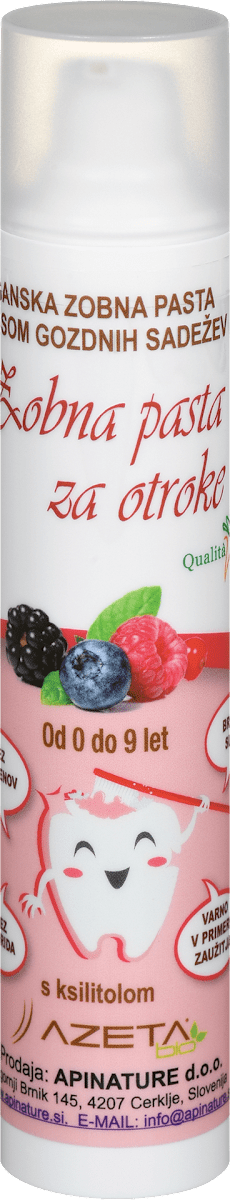 AZETA bio Organska zobna pasta z okusom gozdnih sadežev, 50 ml | dm.si