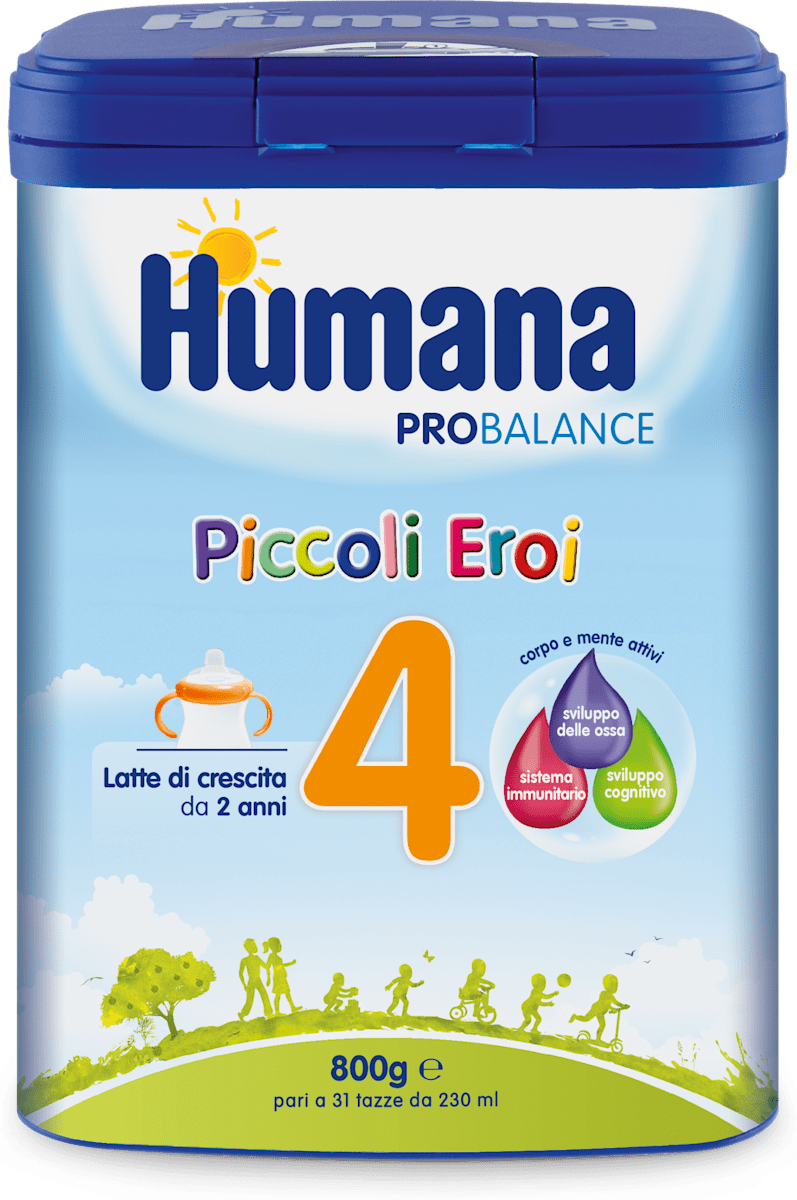 Humana Latte di crescita in polvere Piccoli Eroi 4, 800 g | dm Italia