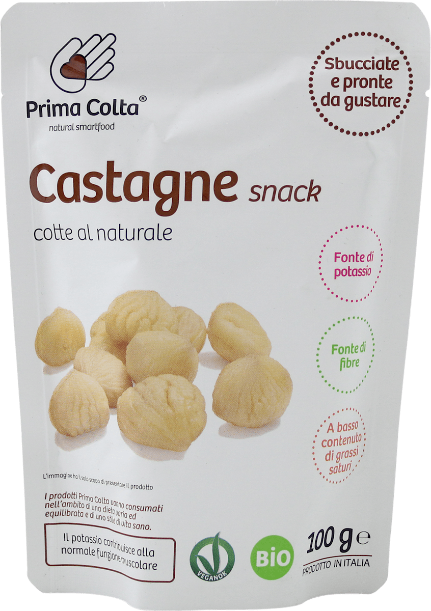 Prima Colta Castagne snack, 100 g | dm Italia