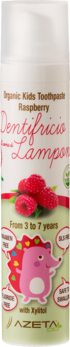AZETA bio Pastă de dinți cu aromă de zmeură pentru copii, 50 ml | dm.ro