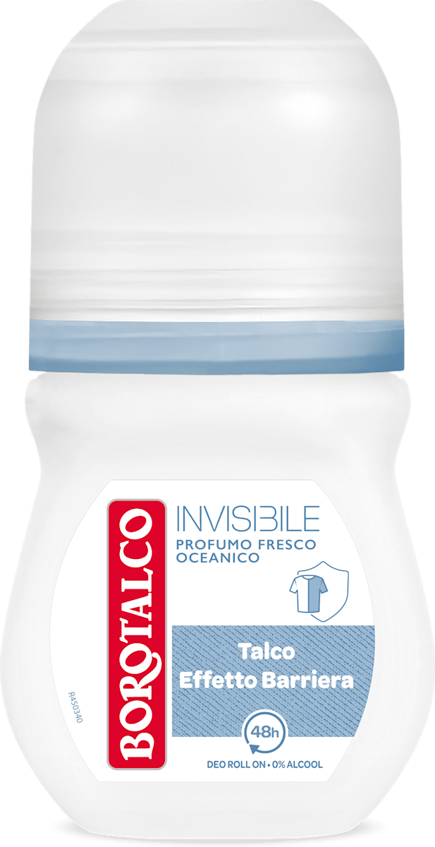 Borotalco Invisible Roll-on Deo 12er Pack – Alkoholfrei & Mit Talk-Barriere | 50 Ml Pro Stück + Gratis Italian Gourmet Polpa Tomaten 400g