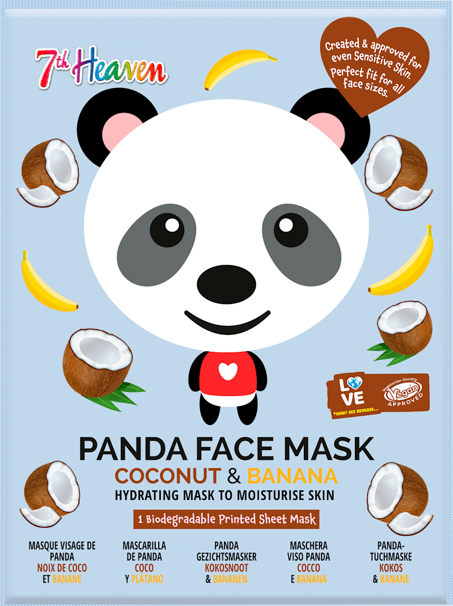 7th Heaven Mască pentru adolescenți din material textil Panda, 1