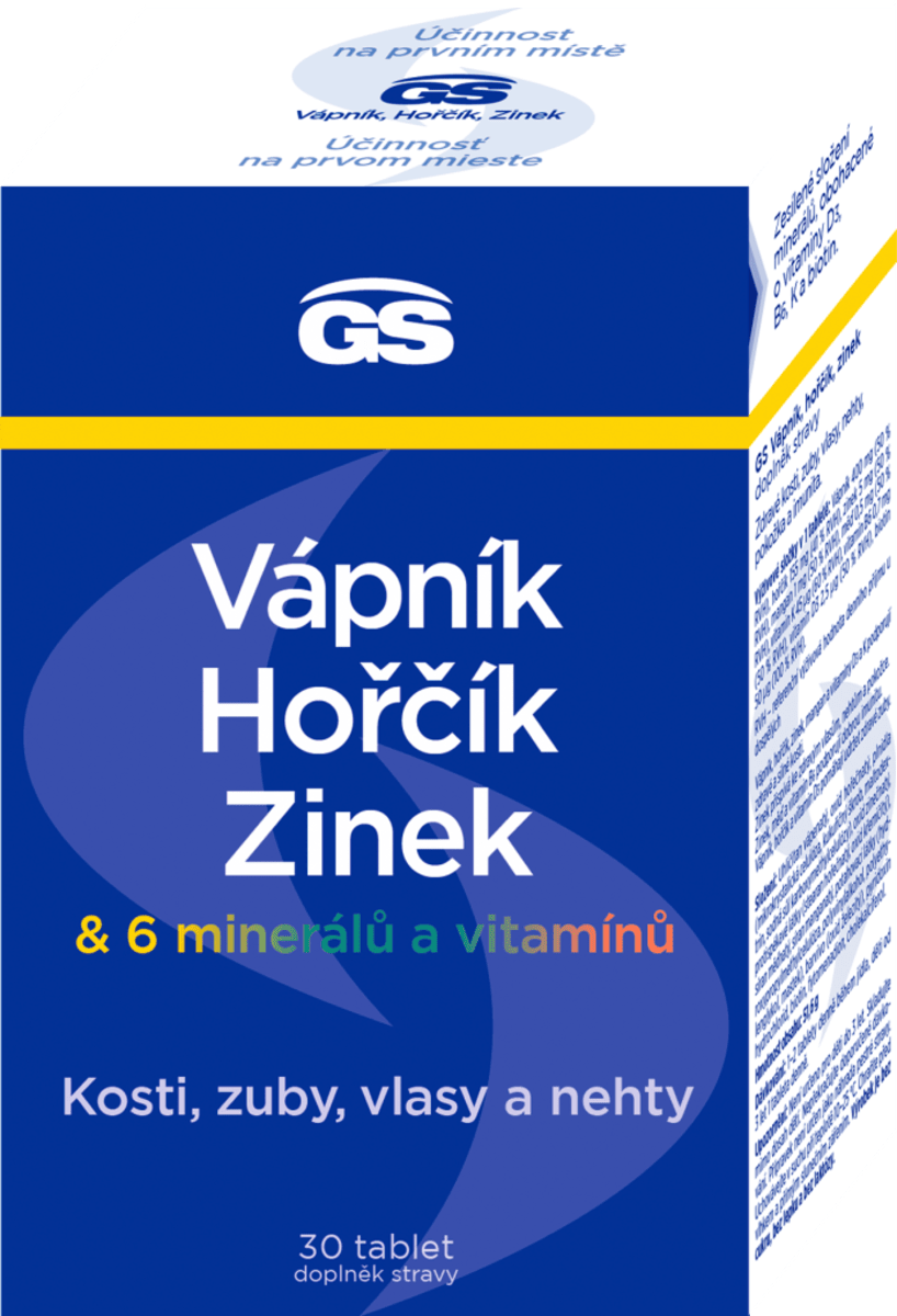 GS vápník, hořčík, zinek, 30 ks | dm.cz