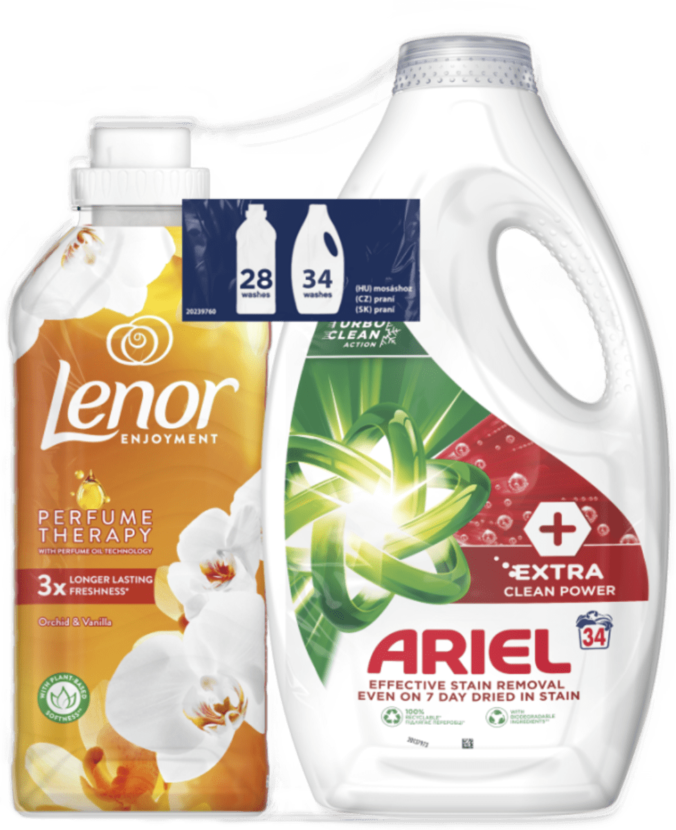 ARIEL Extra Clean tekući deterdžent za rublje i Perfume Therapy ...