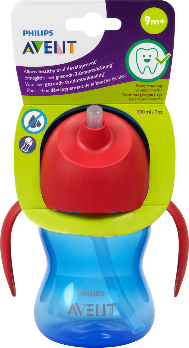 Strohhalmbecher blau 9+ Monate 200 ml, 1 St