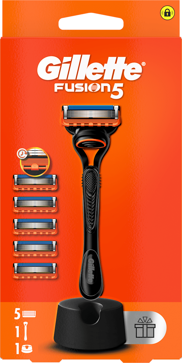 Gillette Aparat de ras Fuzion5 + suport + 5 rezerve, 1 buc | dm.ro