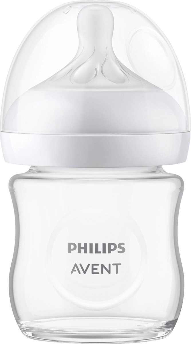 PHILIPS AVENT Babyflasche aus Glas Natural Response weiß 0+ Monate 120 ml, 1 St