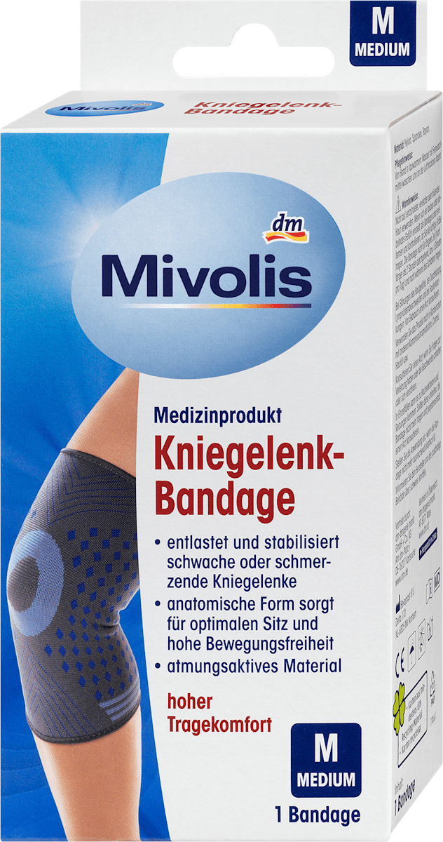 Mivolis Kniegelenk-Bandage M, 1 St dauerhaft günstig online kaufen