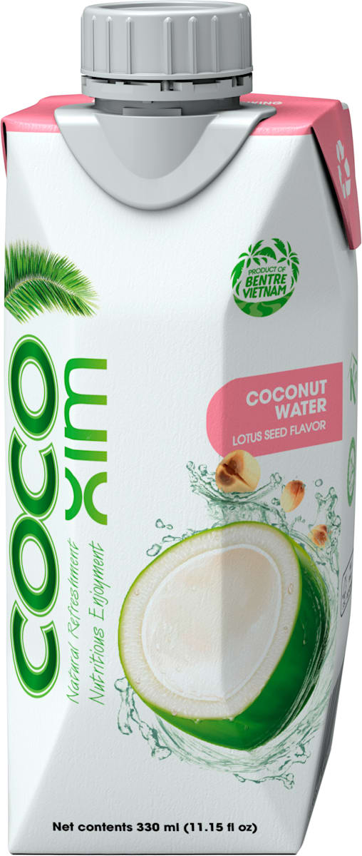 COCOXIM Apă din nucă de cocos cu suc de semințe de lotus, 330 ml