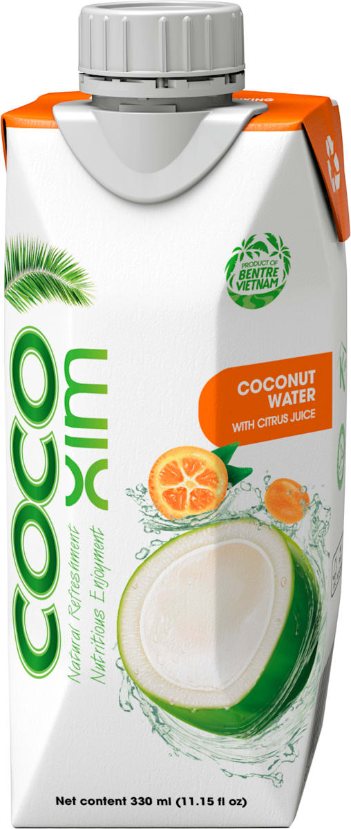 COCOXIM Apă din nucă de cocos cu suc de citrice, 330 ml | dm.ro