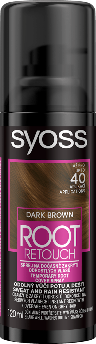 syoss Spray pentru vopsirea temporară a rădăcinilor dark brown 120, 120 ...