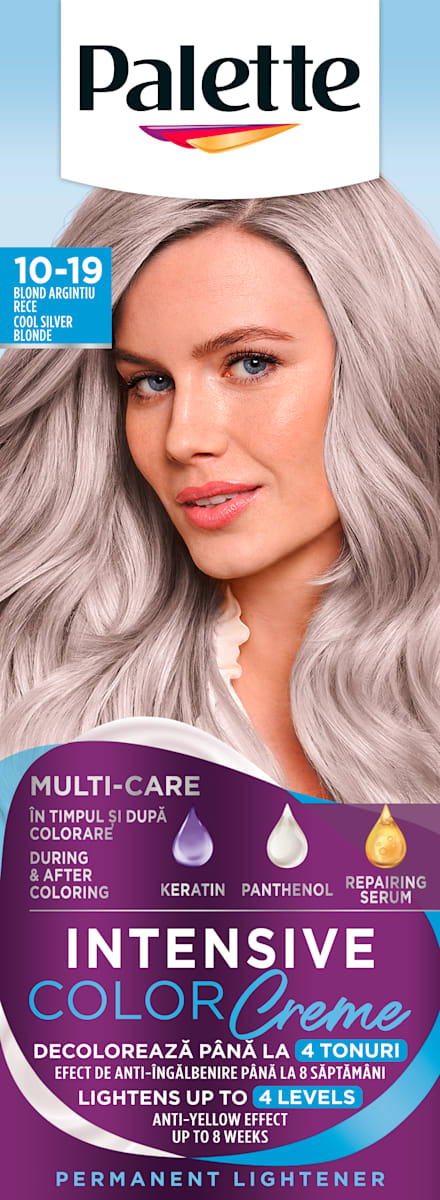 Palette INTENSIVE COLOR CREME Vopsea permanentă 10-19 Blond Argintiu ...