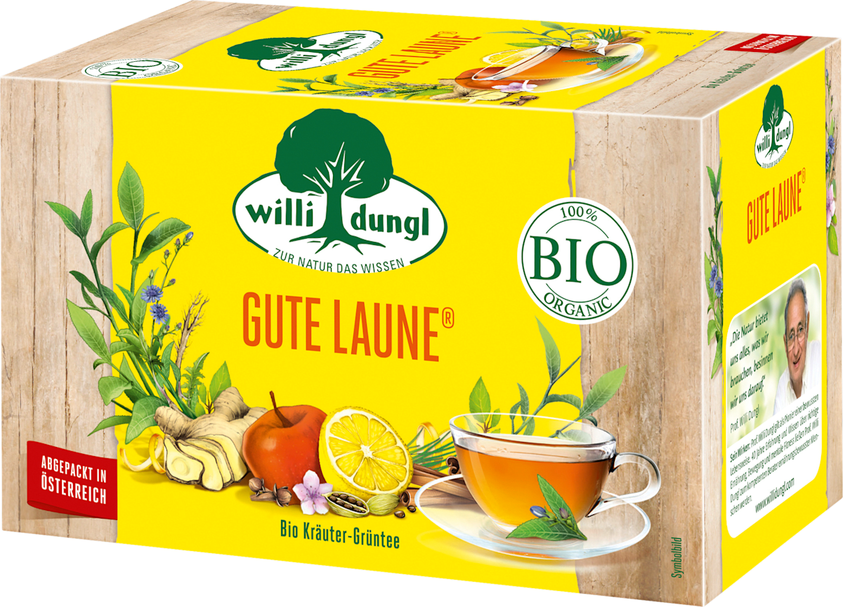 willi dungl Kräuter- & Grüner Tee Bio Gute Laune, 40 g | dm.at