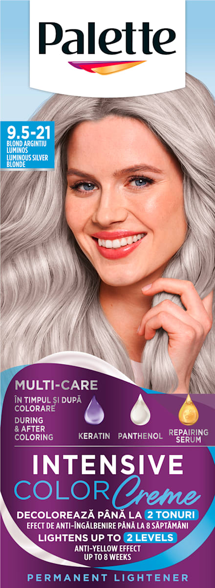 Palette INTENSIVE COLOR CREME Vopsea permanentă 9.5-21 Blond Argintiu ...