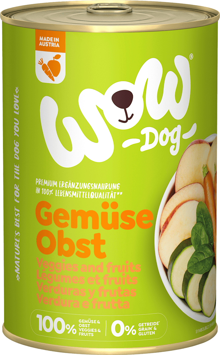WOW Nassfutter Hund 100% Gemüse &amp; Obst, 400 g dauerhaft günstig online ...