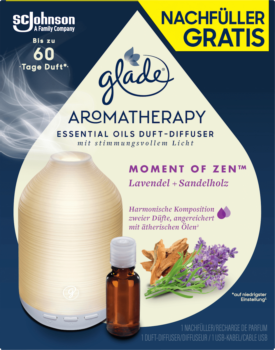 glade Lufterfrischer Aromatherapy Diffuser Moment of Zen Starterset, 1 St dauerhaft günstig online kaufen